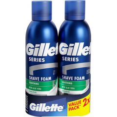 Gillette Series Soothing Shave Foam Duopack 200ml Bārdas kopšana
