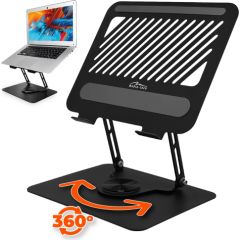 Media Tech Adjustable, rotatable, ergonomic laptop stand 10–17″ LAPTOP STAND ROTO MT2662 Palikņi portatīvajiem datoriem