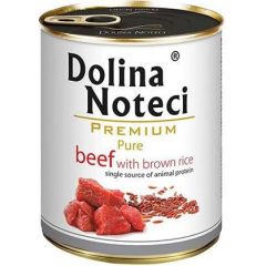 Dolina Noteci Dolina Noteci Pies Pure, wołowina z ryżem puszka 800g Suņu barība