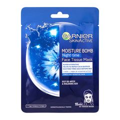Garnier Moisture Bomb Night-time Face Tissue Mask - Moisturizing regenerating night textile mask 32.0g
