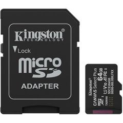 MEMORY MICRO SDXC 64GB UHS-I/W/ADAPTER SDCS3/64GB KINGSTON