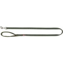 Trixie Premium, smycz, dla psa, ta�ma, oliwkowa ziele�, M�L: 1.00 m/20 mm Citas preces