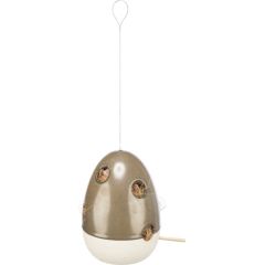 Trixie Podajnik na materiał gniazdowy, dla ptaków, ceramiczny, kolor leśny, 12 x 12 x 16 cm, zawieszany Citas preces