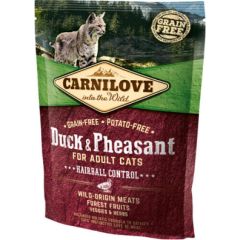 Carnilove 2kg KOT HAIRBALL DUCK PHEASANT Kaķu sausā barība
