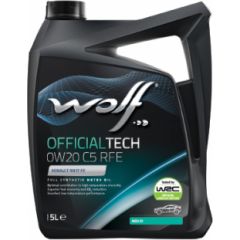 WOLF OFFICIALTECH 0W20 C5 5L RFE, ACEA: C5-16, RN17 FE Motora eļļas