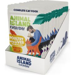 ANIMAL ISLAND Everyday Poultry and liver in jelly - wet cat food - 12 x 85g