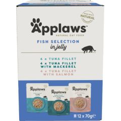 APPLAWS Fish selection multipack in broth - wet cat food - 12x70g Kaķu konservi
