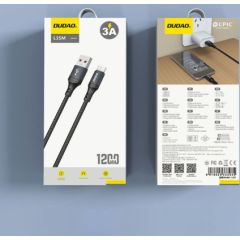 Dudao   Dudao L3SM USB-A - MicroUSB 3A 1.2m Braided Cable - Black Дата USB-кабели