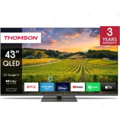 TV Set THOMSON 43" 4K/Smart QLED 3840x2160 Bluetooth Google TV 43QG5C14 Televizori