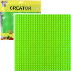Leantoys Płyta Plansza Konstrukcyjna Do Klocków Budowania Zielona 25,5x25,5 cm