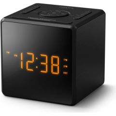 PHILIPS TAR4500/10 radio pulkstenis ar USB, melns Radio, Radio pulksteņi
