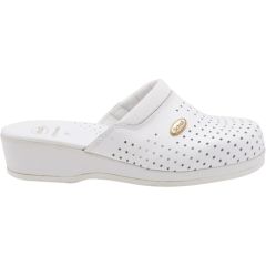 Mobilex Scholl Clog Backguard - women's white clogs, size 38