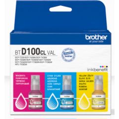 Tinte Brother BTD100CL Yellow Cyan Magenta Tintes printeru izejmateriāli
