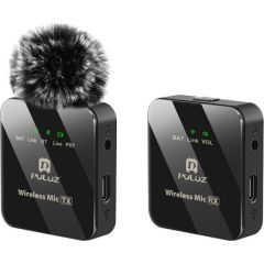 Wireless Lavalier Microphone PULUZ 1 TX + 1 RX Mikrofoni