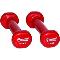 Master Hantelki Żeliwne Pokryte Winylem 0,5 kg x2