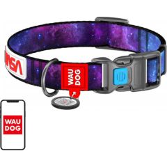 Waudog "NASA21" nylon dog collar with QR code, size M, width 20 mm