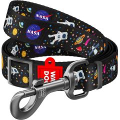 Waudog nylon dog leash, pattern "NASA21", width 25 mm, length 122 cm.