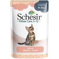 Agras Pet Foods SCHESIR Chicken fillets in jelly - wet food for kittens - 85g Kaķu konservi