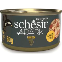 Agras Pet Foods SCHESIR After dark Chicken in broth - wet cat food - 80g Kaķu konservi