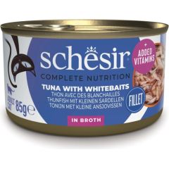 Agras Pet Foods SCHESIR in cooking water Tuna with whitebait - wet cat food - 85 g Kaķu konservi