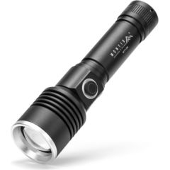 Montis Taktyczna ręczna latarka akumulatorowa LED MT158 Black Hand flashlight