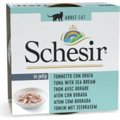 Agras Pet Foods SCHESIR in jelly Tuna with sea bream - wet cat food - 85 g Kaķu konservi