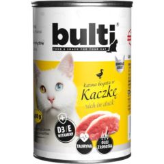 BULTI Rich in duck - wet cat food - 400g Kaķu konservi
