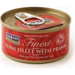 Fish4dogs FISH4CATS Tuna fillet with prawn - wet cat food - 70g Kaķu konservi