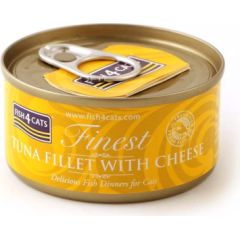 Fish4dogs FISH4CATS Tun fillet with cheese - wet cat food - 70g Kaķu konservi