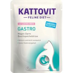 KATTOVIT Feline Diet Gastro Salmon with rice - wet cat food - 85g