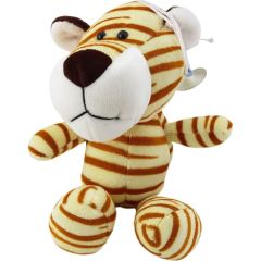 Leantoys Pluszowa Maskotka Przytulanka Tygrys Z Przyssawką Kremowy 23 x 12 cm EDUKAMP Mīkstās rotaļlietas