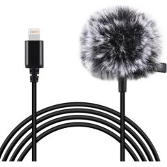 Jack Puluz tie microphone with clip PU426 1.5m 3.5mm Lightning Mikrofoni