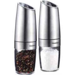 Komplektā divas gravitācijas sāls un piparu dzirnaviņas, Klausberg tērauds, KB 7575 Garšvielu trauki