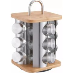 Klausberg garšvielu burciņu komplekts, tērauds, stikls un bambuss, 13 daļas, KB 7554 Garšvielu trauki