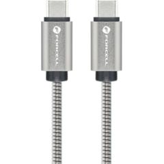 Forcell   FORCELL F-ENERGY Metal C239 cable Type C to Type C PD QC4.0 5A 100W E-mark 1 m silver