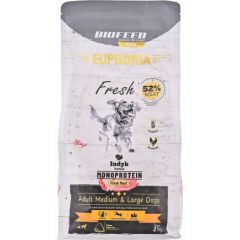 BIOFEED Euphoria Fresh Meat Adult Medium & Large Indyk Monoprotein 2kg