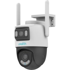 UHO P2S-M55F34 ~ Uniarch WiFi/IP kamera ar diviem objektiviem 5MP 4mm / 5MP 2.8mm (IR + WHITE LED) / Atbalsta UNV NVR