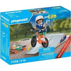 Playmobil Zestaw z figurkš My Life 71798 Skater z rampš Mašīnas un piederumi
