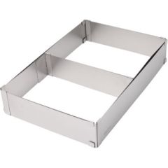 Kūkas forma, kvadrātveida, regulējama, tērauda, ​​augstums 5 cm, Kinghoff, KH 1907 Citi virtuves piederumi