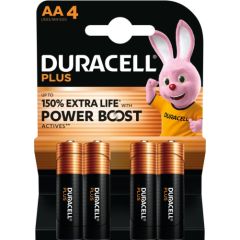 Duracell MN 1500 Plus Power Boost AA (LR6) Blistera iepakojumā 4gb. Baterijas un akumulatori