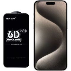 iLike -  6D Full face Glue 9H Tempered glass for Apple iPhone 15 Plus with Black frame Ekrānu aizsardzība