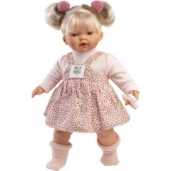 Llorens Lelle Roberta 33 cm, raud, runā, ar mānekli, mīkstais ķermenis Spānija LL33158 Lelles