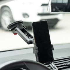 Forcell   FORCELL F-GRIP HS4 car holder for windshield / dasboard with wireless charging 15W black Telefonu Turētāji Auto Velo Moto