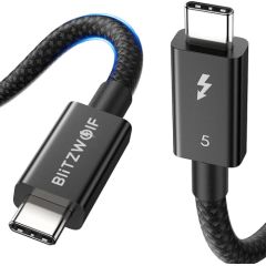 BlitzWolf BW-HDC8 240W USB-C to USB-C cable, 1.5m (black) Data USB kabeļi