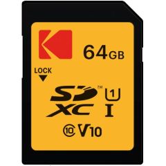 Kodak SD 64GB UHS1 U1 V10 Premium EKMSD64GXC10K Atmiņas kartes micro SD SDHC