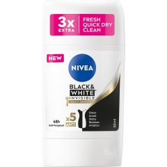 NIVEA_Black&White Invisible Silky Smooth deo stick 50ml Dezodoranti