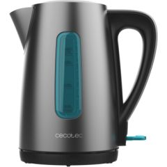Cecotec Kettle Thermosense 210 Steel Electric 2200 W 1.7 L Stainless steel 360° rotational base Black/Stainless steel Tējkannas (elektriskās)
