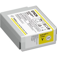Epson SJIC42P-Y (C13T52M440) Ink Cartridge, Yellow Tintes printeru izejmateriāli