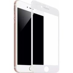 TakeMe -  iPhone SE (2020) / 7 / 8 HARD Ceramic Full Surface Screen Protector Glass White Ekrānu aizsardzība