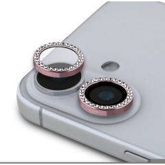 Guess Apple  iPhone 16/16 Plus Fixed Glliter Protective Lens Pink Ekrānu aizsardzība